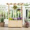 Natural Pine Wood Raised Garden Bed Planter Box with Roof for Climbing Plants for Outdoor Use